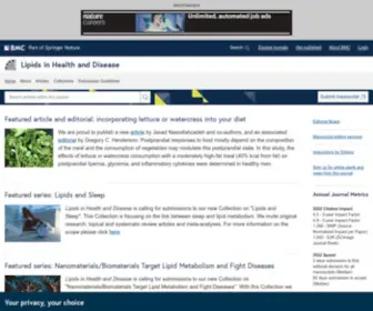 Lipidworld.com(Lipids in Health and Disease) Screenshot