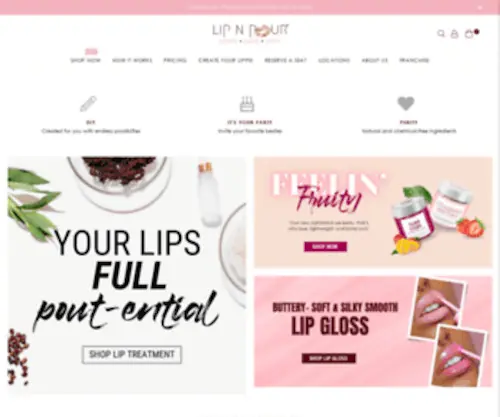 Lipnpour.com(Custom Blended Lipstick & Lip Gloss) Screenshot