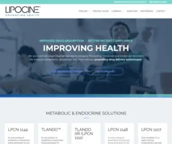 Lipocine.com(Home) Screenshot