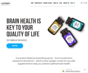 Lipogenbio.com(Brain Health Nootropics) Screenshot