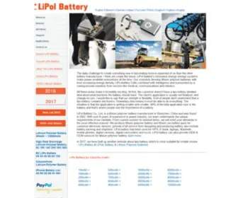 Lipolbattery.com(Lithium Polymer Battery from China manufacturer) Screenshot