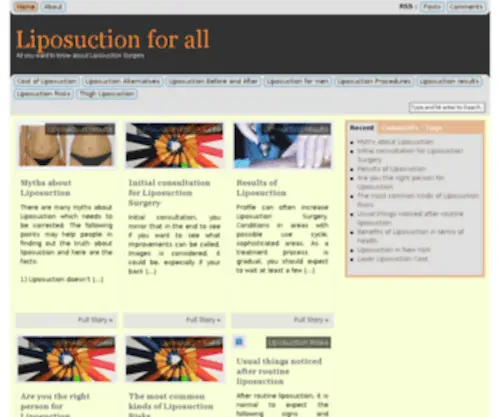 Liposuctionforall.com(Liposuction for all) Screenshot