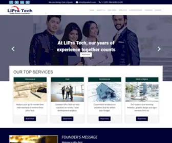 Lipratech.com(LiPra Tech Engineering Services) Screenshot