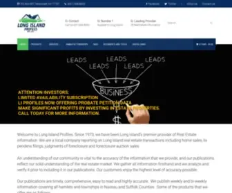 Liprofiles.com(Long Island Profiles Real Estate Sales and Foreclosures) Screenshot