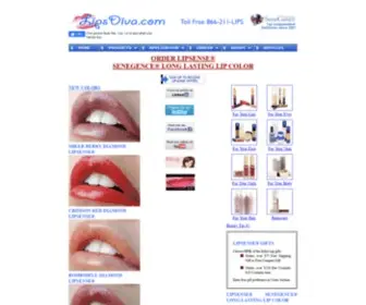 Lipsdiva.com(Buy Senegence Lipsense Lip Color) Screenshot