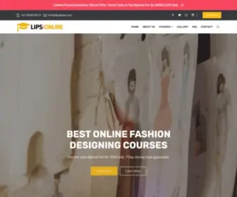 Lipsonlinecourses.com(Online Fashion Designing Course) Screenshot