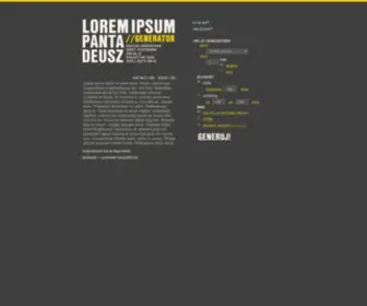 Lipsum.pl(Generator Lorem Ipsum Pan Tadeusz) Screenshot