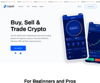 Liquid.com(Sell & Trade Cryptocurrencies) Screenshot