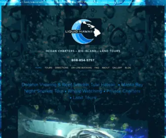 Liquidhawaii.com(Best Dolphin Snorkel Tours on the Big Island of Hawaii) Screenshot