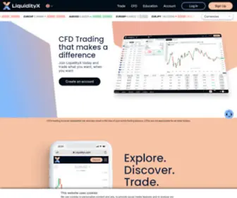 Liquidityx.com(Online CFDs Trading on Multiple Assets) Screenshot