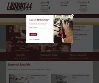 Liquors44.com(Western MA Wine) Screenshot