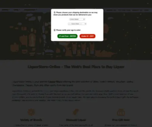 Liquorstore-Online.com(The Web's Best Place to Buy Liquor Online) Screenshot