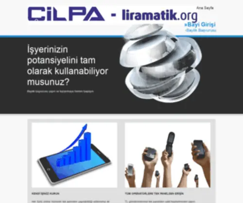 Liramatik.org(Turkcell Avea Vodafone Parça ve Tam TL Kontör yükleme merkezi) Screenshot