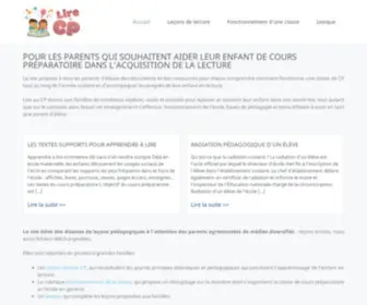 Lireaucp.fr(Lire au CP) Screenshot