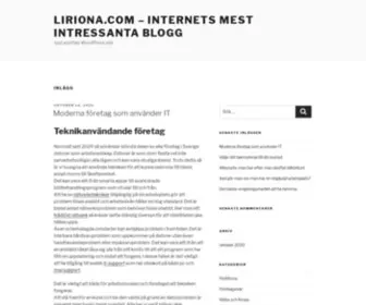 Liriona.com(Internets mest intressanta blogg) Screenshot