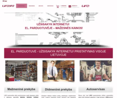 Lirosta.lt(Japoniškų ir Korejietiškų automobilių dalys) Screenshot