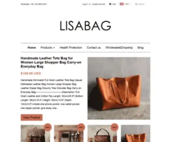 Lisabag.com(Handmade Fine Leather Goods) Screenshot