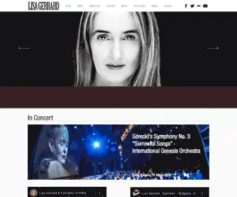 Lisagerrard.com(LISA GERRARD) Screenshot