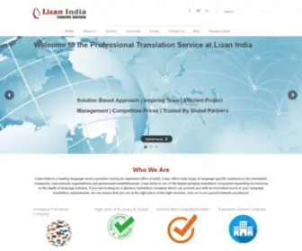 Lisanindia.com(Language Service Provider in India) Screenshot