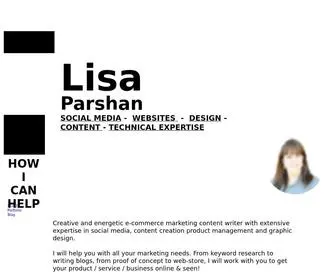 Lisaparshan.com(Lisa Parshan creative) Screenshot