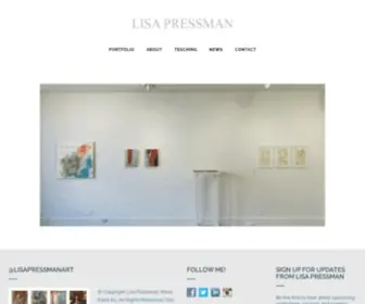 Lisapressman.net(Artist and Teacher) Screenshot