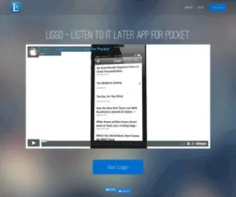 Lisgo.org(Listen to It Later App for Pocket) Screenshot