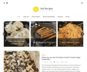 Lishrecipes.com(Lish Recipes) Screenshot