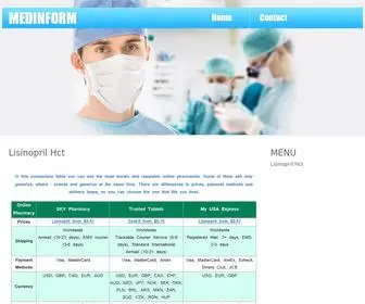 Lisinopril1S1.com(Buy Cheap Generic Lisinopril Online) Screenshot