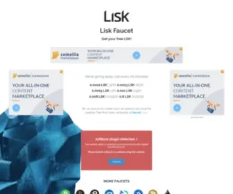 Liskfaucet.info(Free LSK from the Lisk Faucet) Screenshot
