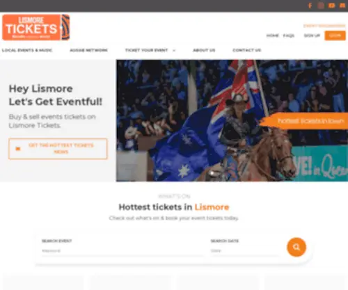 Lismoretickets.com.au(Lismoretickets) Screenshot