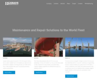 Lisnave.pt(Maintenance and Repair Solutions to the World Fleet) Screenshot