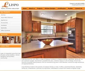 Lispokitchens.com(Modular Kitchens in Gurgaon) Screenshot