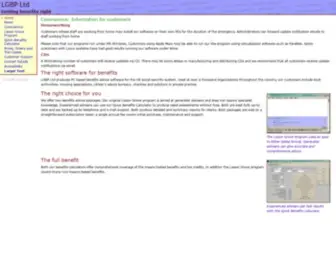 Lissongrovebenefits.co.uk(Benefits Advice Software from LGBP Ltd) Screenshot