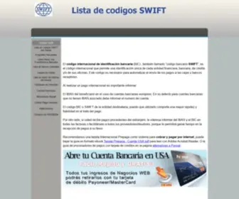 Listadecodigosswift.com.ar(Lista de codigos SWIFT) Screenshot