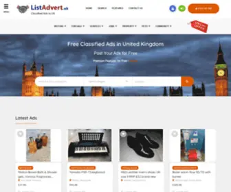 Listadvert.uk(Free Classified Ads Website in UK) Screenshot