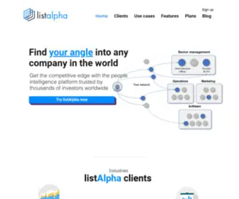 Listalpha.com(The Ultimate People Intelligence Tool) Screenshot