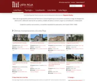 Listarojapatrimonio.org(Lista Roja del Patrimonio) Screenshot