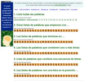 Listasdepalabras.es(Listas de palabras) Screenshot
