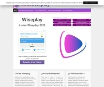 Listaswiseplay.com(Listas Wiseplay 2022 Actualizadas) Screenshot