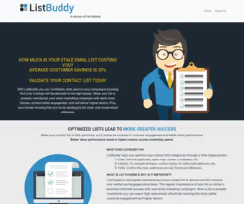 Listbuddy.email(Easy and Affordable Email List Cleaning and Validation) Screenshot