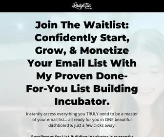 Listbuildingincubator.com(List Building Incubator Waitlist) Screenshot