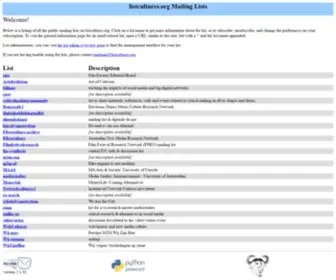 Listcultures.org(Mailing Lists) Screenshot