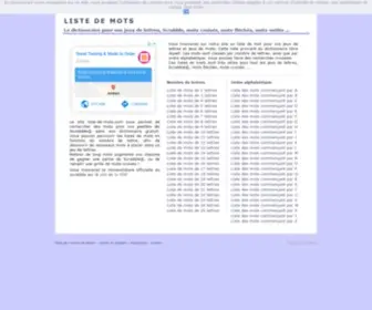 Liste-DE-Mots.com(Dictionnaire pour jeux de lettres) Screenshot