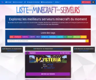 Liste-Minecraft-Serveurs.com(Classement des meilleurs serveurs Minecraft de France) Screenshot