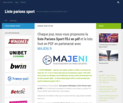 Liste-Parions-Sport.fr(Liste parions sport) Screenshot