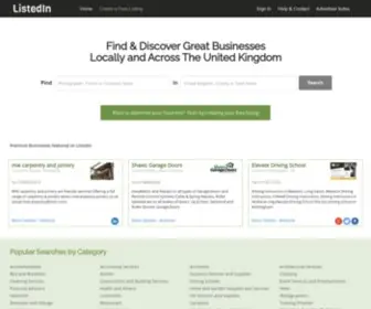 Listedin.co.uk(Find & Discover Great Businesses Locally and Across The United Kingdom) Screenshot