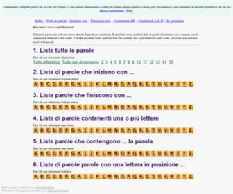 Listediparole.it(Liste di parole) Screenshot