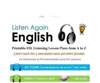 Listenagainenglish.com(Easy English Listening Activities) Screenshot