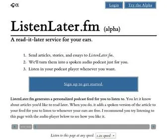 Listenlater.fm(A Read) Screenshot