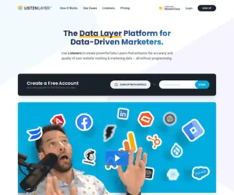 Listenlayer.com(Cloud Data Layer Platform for Website Analytics) Screenshot